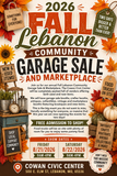 2026 Vendor Space FALL Lebanon Community Garage Sale & Marketplace