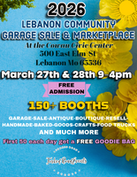2026 Vendor Space Spring Lebanon Community Garage Sale & Marketplace